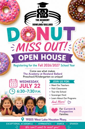 Preschool & Kindergarten Open House at The Academy at Rowland Ballard