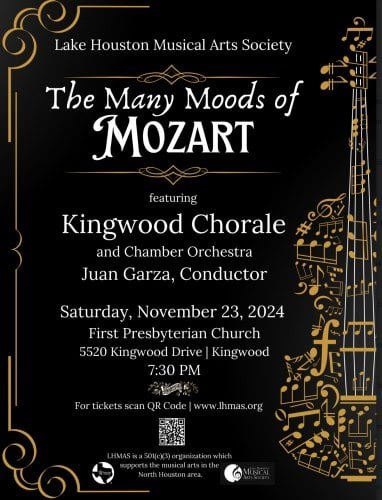 Kingwood Chorale Concert - The Many Moods of Mozart
