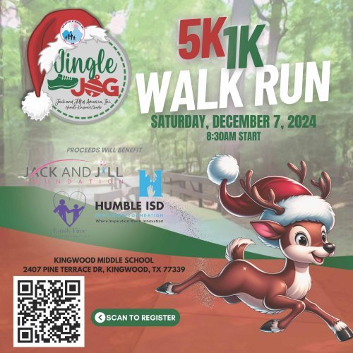 JingleJog 5k Fun Run for Jack and Jill Foundation & Humble ISD
