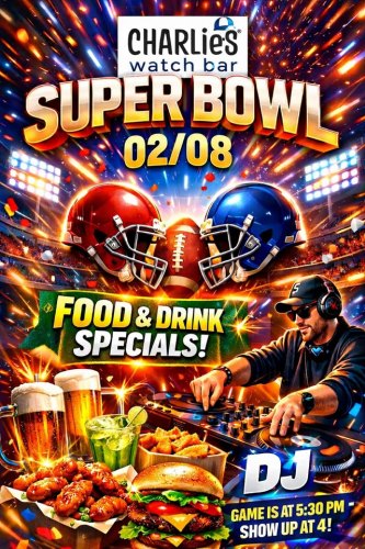 Super Bowl Watch Party at Charlie's Watch Bar