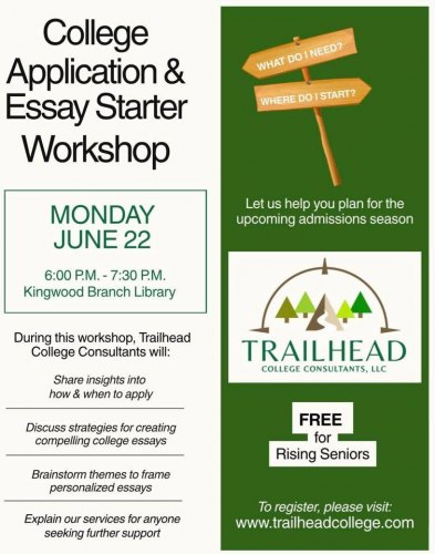 College Application & Essay Starter Workshop