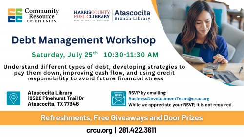 Debt Management Workshop at Atascocita Branch Library
