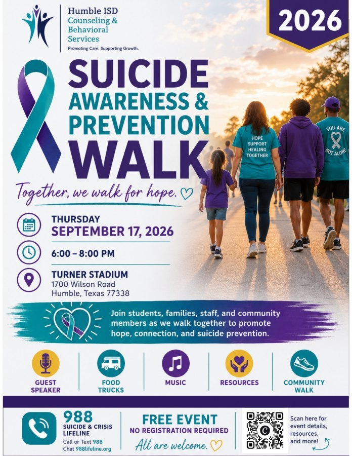 Humble ISD Suicide Awareness and Prevention Walk