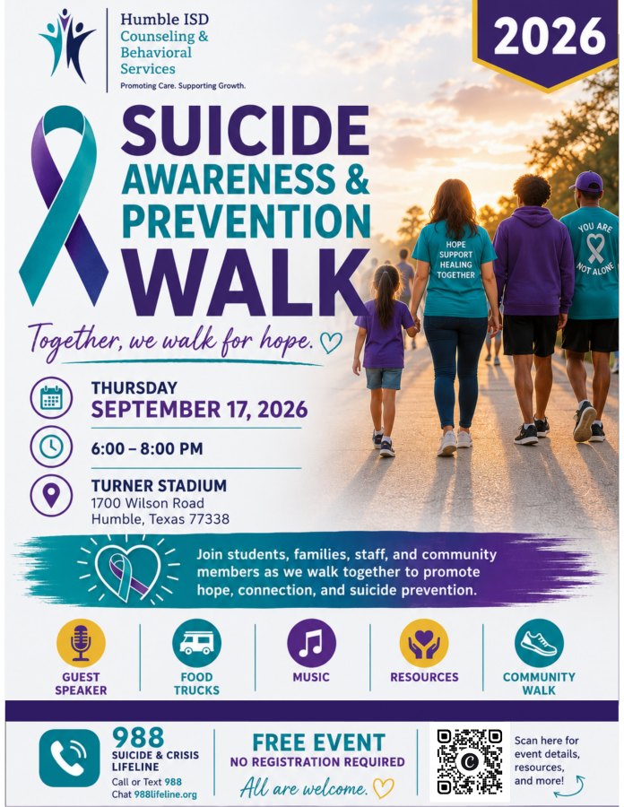 Humble ISD Suicide Awareness and Prevention Walk