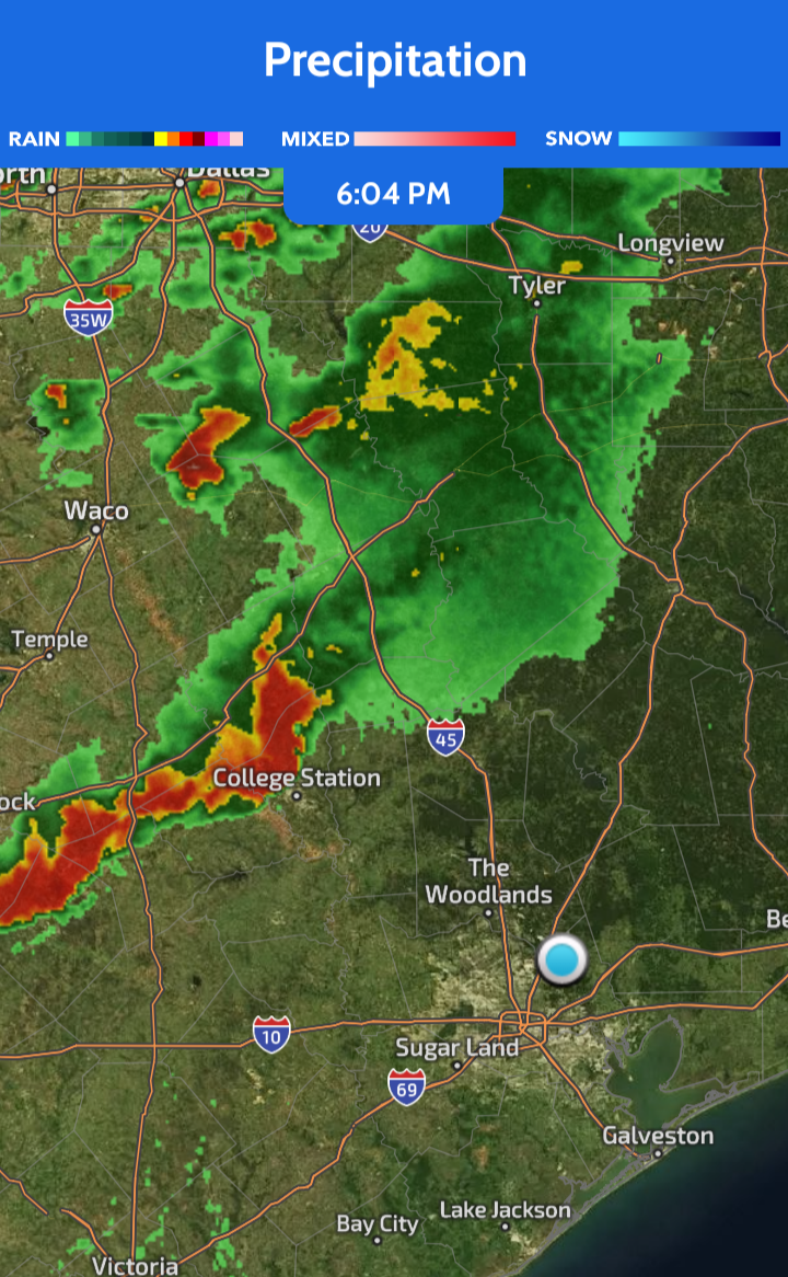 A strong line of storms heading our way