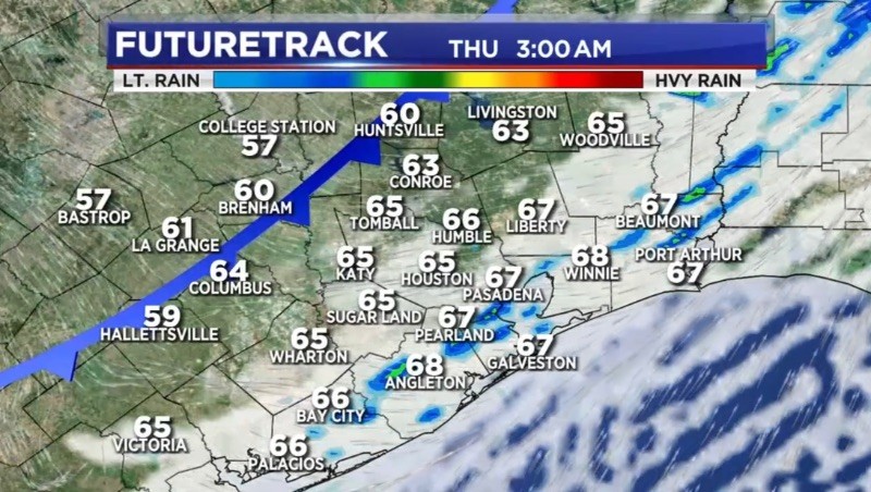 Cold front arrives tonight. Breezy and cooler Thursday