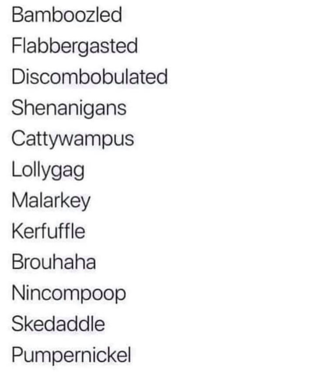 How many of these 12 old fashioned words have you used, and whic