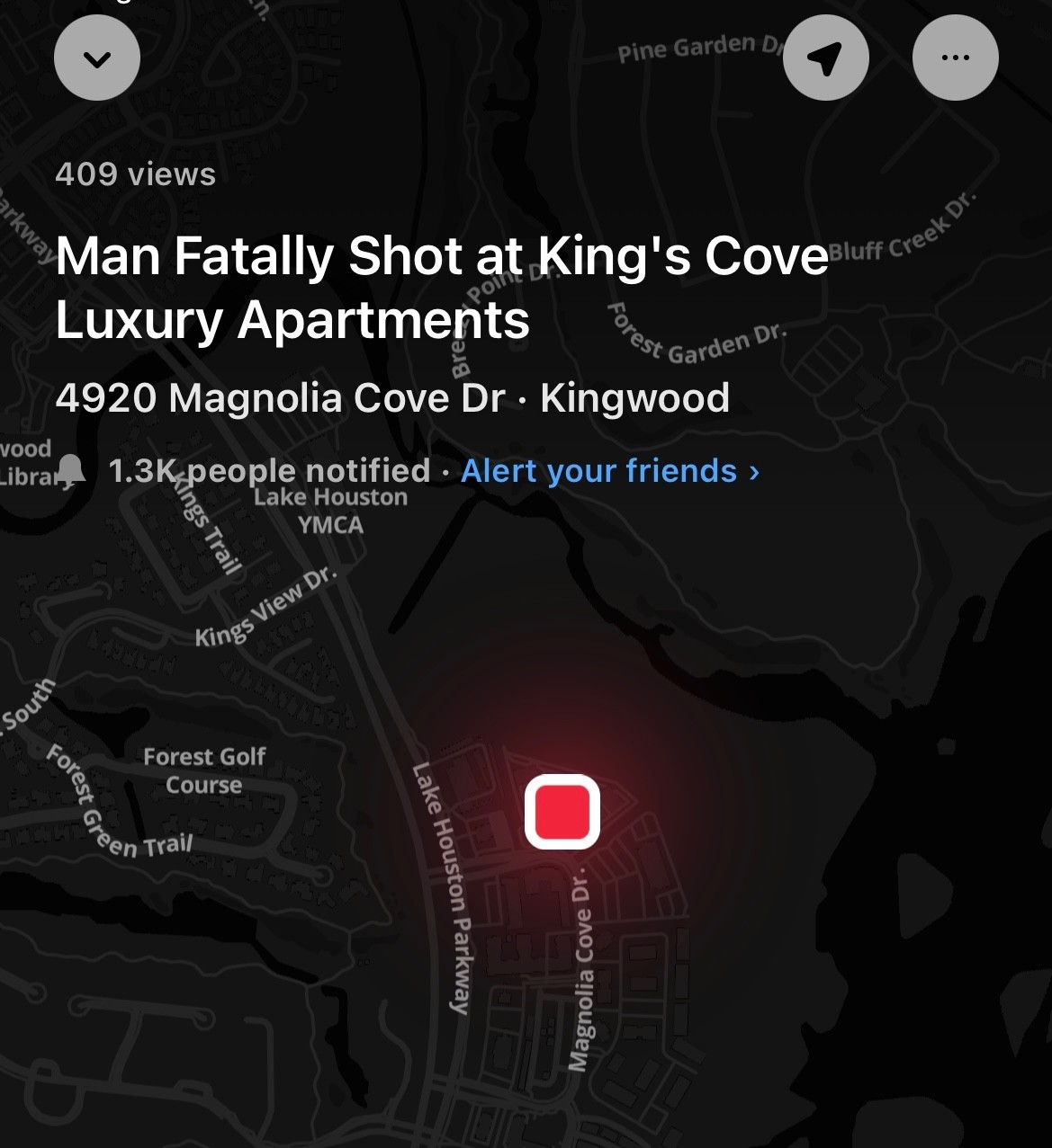 Man fatally shot at King's Cove apartments
