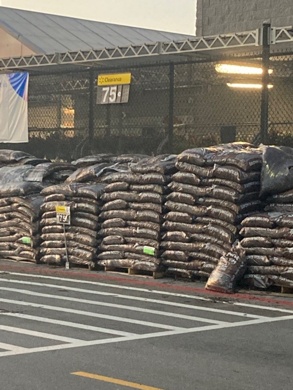 .75 cent black mulch at Walmart in Porter. I bought 50 bags. Hop