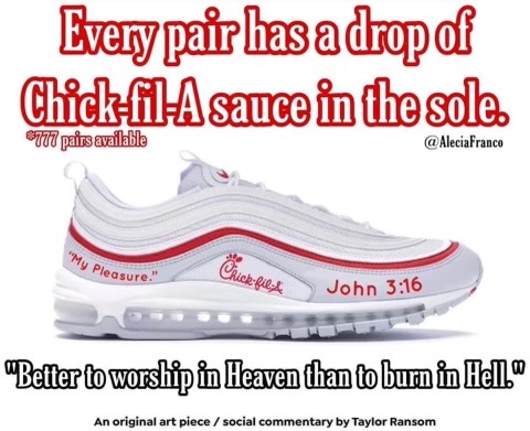 chick fil a lil nas x shoes