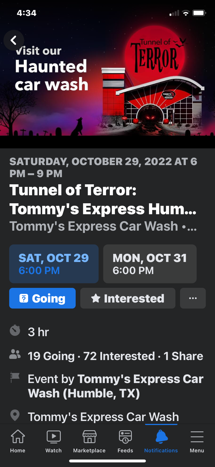 The tunnel of terror